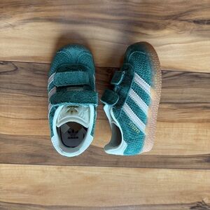 Adidas Kids Green Gazelle Velcro Sneakers